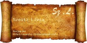 Szeitz Lívia névjegykártya